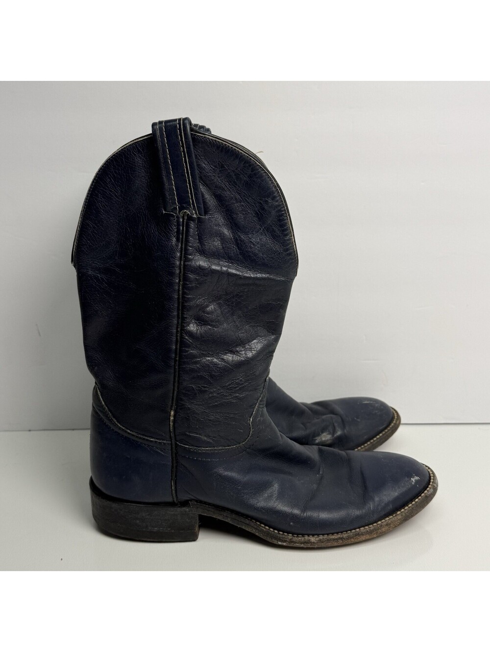 Vintage Hondo Cowboy Boots Women's Size 7.5 B Western Leather Riding Soft Plain